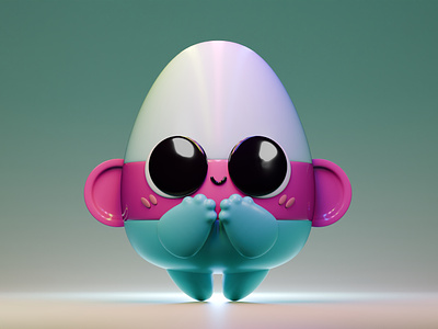 Cutie Egg 3d 3d character blender blender 3d blender3d character easter egg eggs illustration render