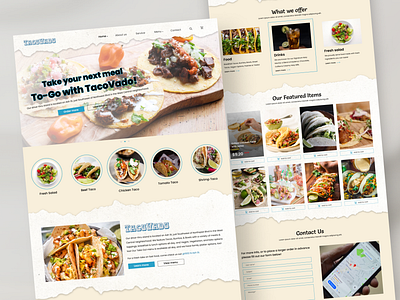 Food Order Website (Taco) UI UX Design branding design food graphic design home screen order ui ui ux user interface ux web website