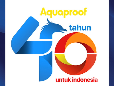 40 Tahun Aquaproof Logo Design aquaproof design competition logo branding logo contest logo design