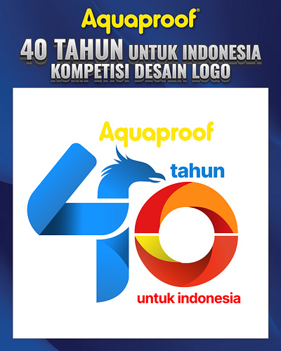 40 Tahun Aquaproof Logo Design aquaproof design competition logo branding logo contest logo design