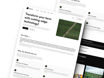 Agriticle - Landing Page agriticle article design ui layout prototype ui ui design uiux userexperience uxdesign web design