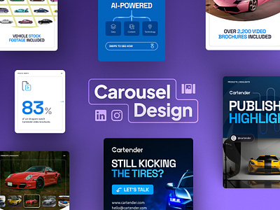 Carousel Design for a B2B SaaS Brand automotive b2b branding carousel design figma graphic design marketing minimal saas social media marketing typography ui