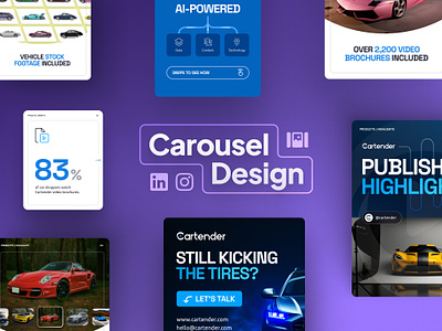 Carousel Design for a B2B SaaS Brand automotive b2b branding carousel design figma graphic design marketing minimal saas social media marketing typography ui