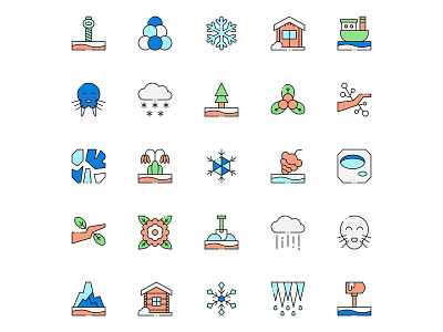 Winter Nature Icons freebie icon design illustrator nature nature icon vector vector design vector download winter icon