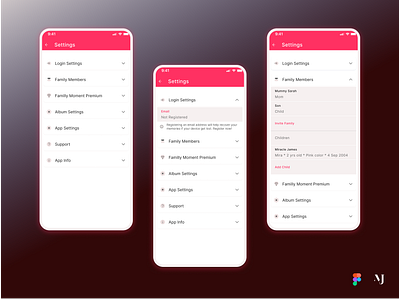 Settings app design dropdown inspiration mobile settings ui