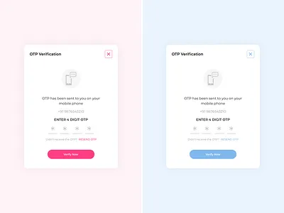 #18 - OTP Verification graphic design ui