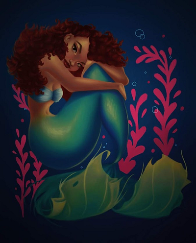 Little mermaid :: fan art art artwork digital art digital painting fan art illustration illustration art little mermaid mermaid my art