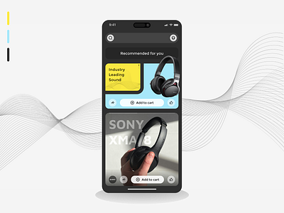 Sony Sound Scape app design e commerce graphic design headphones music online store sound ui ui ux design