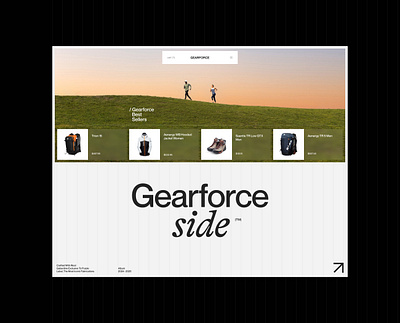 Gearforce fashion ecommerce clean concept design ecommerce landing page light minimal minimalist modern online store shop sport store typography ui uidesign ux web design website