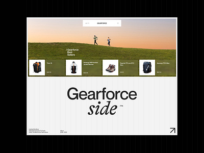 Gearforce fashion ecommerce clean concept design ecommerce landing page light minimal minimalist modern online store shop sport store typography ui uidesign ux web design website