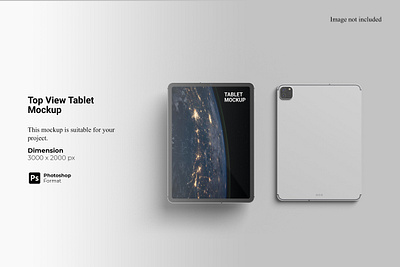 Top View Tablet Mockup realistic