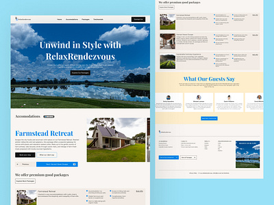 RelaxRendezvous - Staycation Landing Page adobe design designer figma getaway graphic design holiday landing landing page page staycation summer travel ui ux vacation web webdesigner website website design