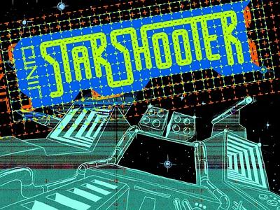 Jinto's StarShooter Artwork albumcover branding digitalmotorsrecords graphic design illustration jinto logo