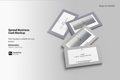 Spread Business Card Mockup display