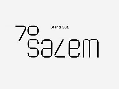 70 SALEM brand branding design font graphic design icon identity illustration logo marks modern symbol type typography ui word wordmakrs