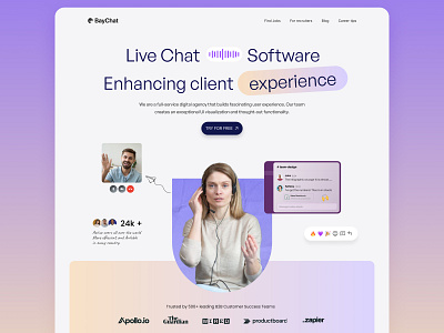 Chat Support website design chat chat support chat website landing page landing page design meeting video website website design