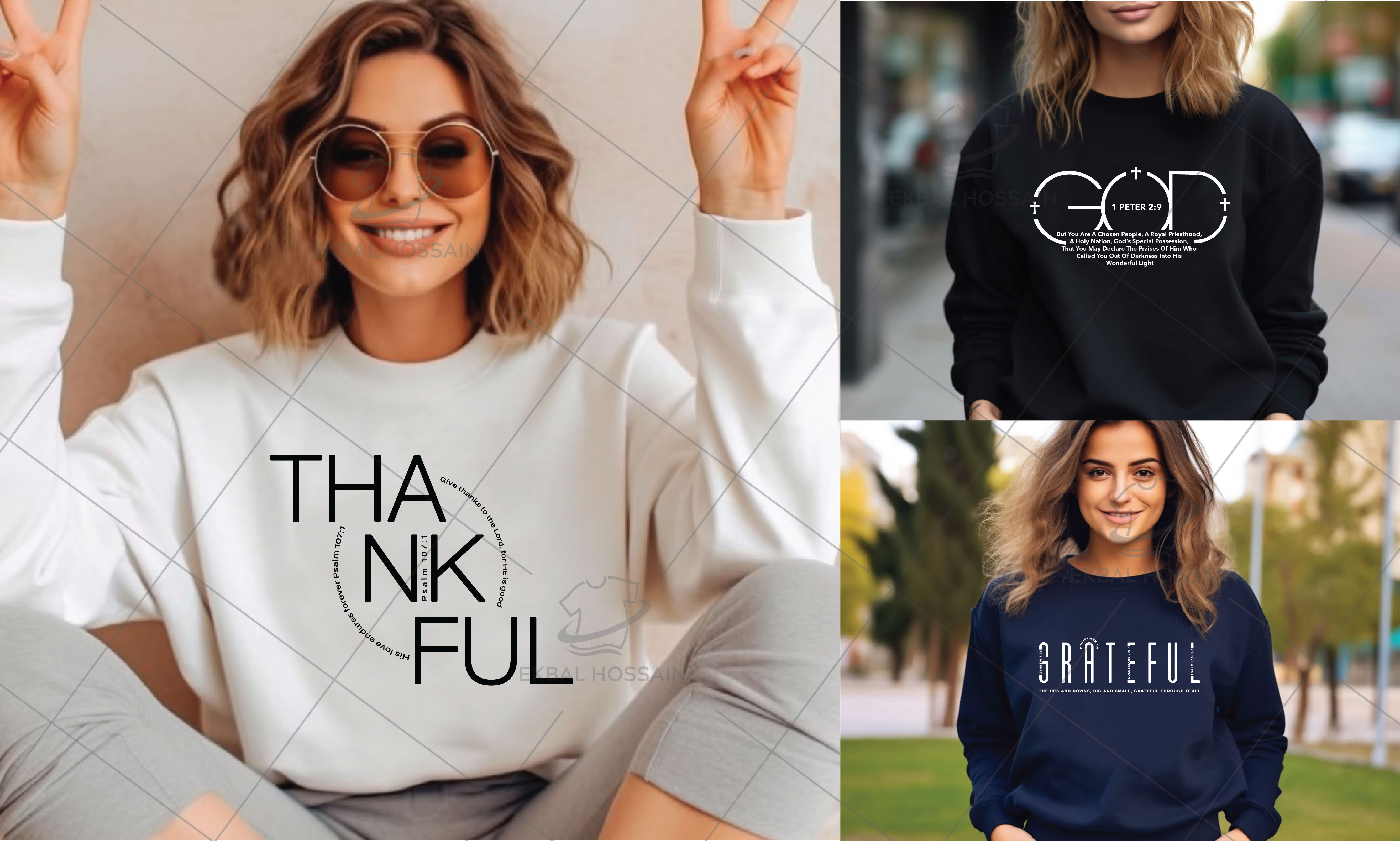 Example of Custom Modern Typography T Shirt Design