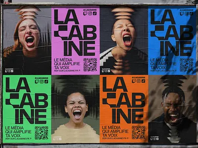 LA CABINE - Wild Posters ad campaign art direction blue branding colorful colors graphic design green logotype media orange pink portrait poster posters qr code wild campaign wild posters