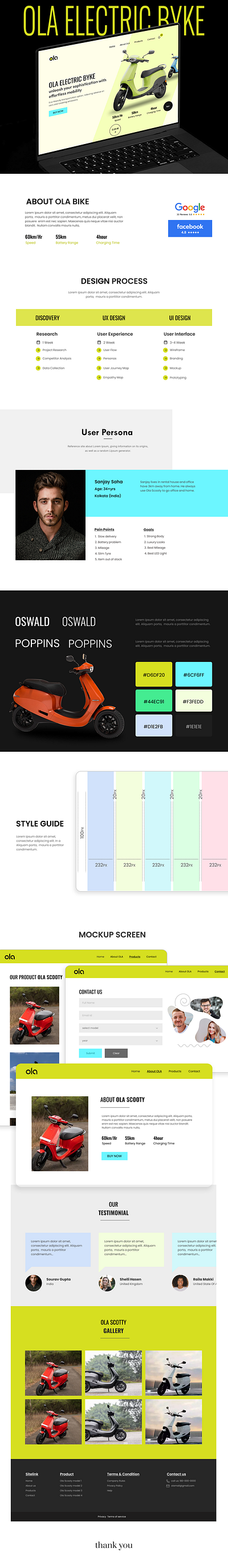 OYO Scooty Website... graphic design ui