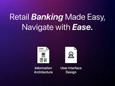 Retail Banking Made Easy, Navigate with Ease banking information architecture internet banking navigation