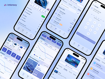 Mobile banking app ai ai app banking banking app blue finance fintech light theme mobile app product design transactions user expierence