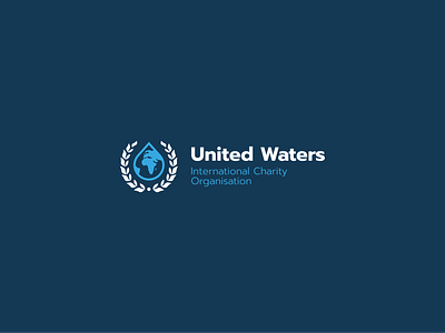 United Waters africa brand branding charity design drop earth globus graphic design identity illustration international logo logotype vector water
