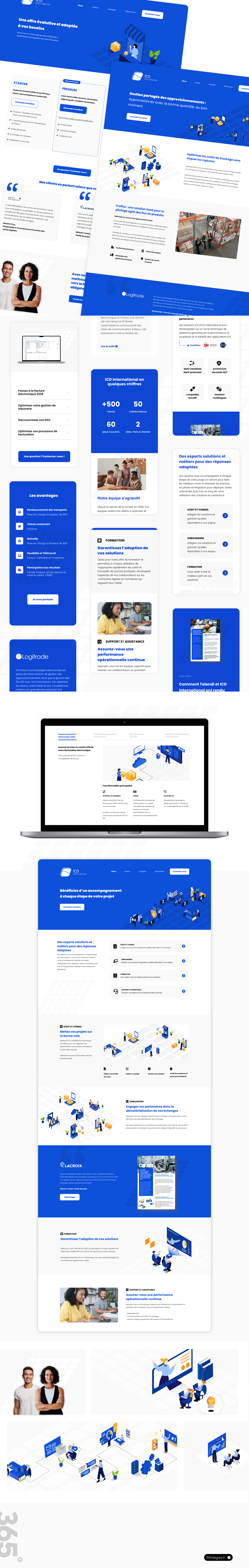 ICD International | Website b2b best design best website blue figma graphic design illustration saas site web software tech ui website wordpress