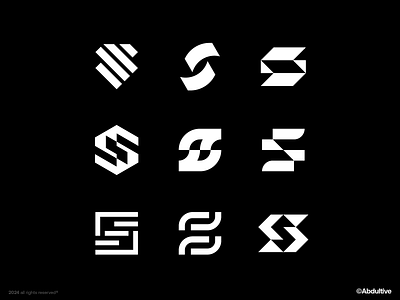 Lettermark S-01 | Marks exploration brand branding design digital geometric graphic design icon letter s logo marks minimal modern logo monochrome monogram negative space