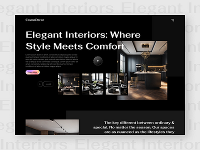 Interior Landing Page | Modern Furniture | Interior Agency