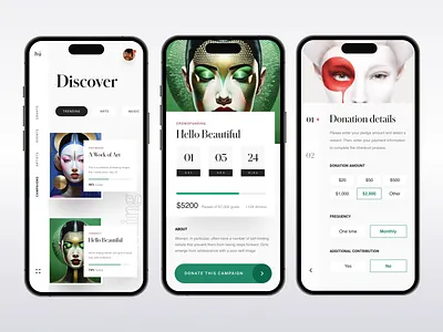 Artist Management Dashboard - Donation campaign charts clean dashboard design donation management minimal mobile app ui ui ux website