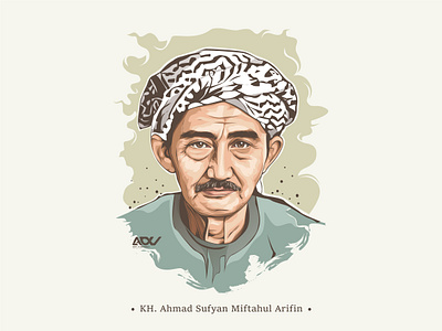 Vektor Art KH. Ahmad Sufyan Miftahul Arifin animation branding design graphic design illustration vector