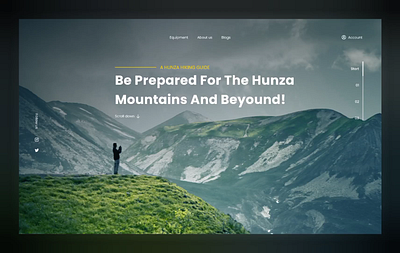 Hiking Guide Web Design design figma hunza landing page ui ux web design website design