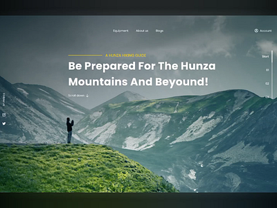 Hiking Guide Web Design design figma hunza landing page ui ux web design website design