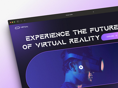 Virtual Reality Website Hero Section 30dayofwebdesign futuristic design hero section landing page virtual reality website web design