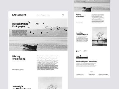 Minimalistic design landing page black blackandwhite design landing landingpage minimalistic typography ui ux web webpage white