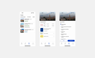 Itinerary Mobile App app design figma mobileapp productdesign ui ui design ux