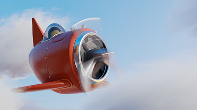 Plane Animation Render (3D) 3d animation blender digital art