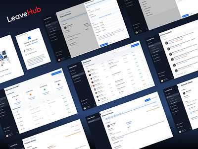 Leave management System MVP (SaaS) web application design leave management system product design sass ui ux web application