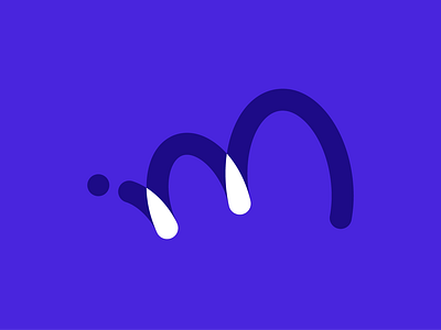 Logo monogram concept - "M" + bounce bounce letter m reound