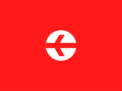 Logo monogram concept - "C" + plane c letter plane red