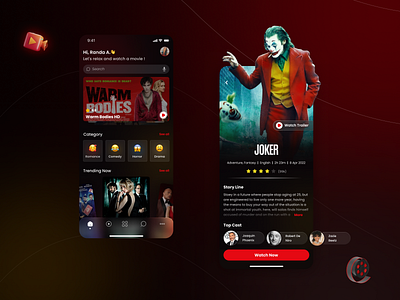 Movie App || Mobile Design 🎬 design figma mobileapp movieapp ui uidesign userexperience uxui