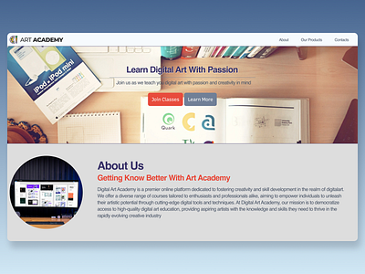 Online Courses Website Design graphic design ui