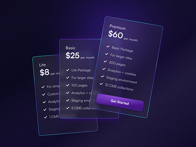 Pricing Card daily inspiration dark mode exploration pricing card ui design web design