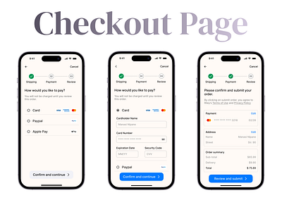 Product Checkout Process UI design checkout checkout process checkout screens ui ui design user experience ux ux design