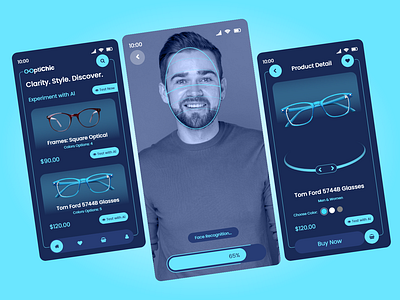Eyewear AI App UI Design eyewear ai app eyewear app eyewear app design eyewear app ui eyewear app ui design eyewear ecommerce app
