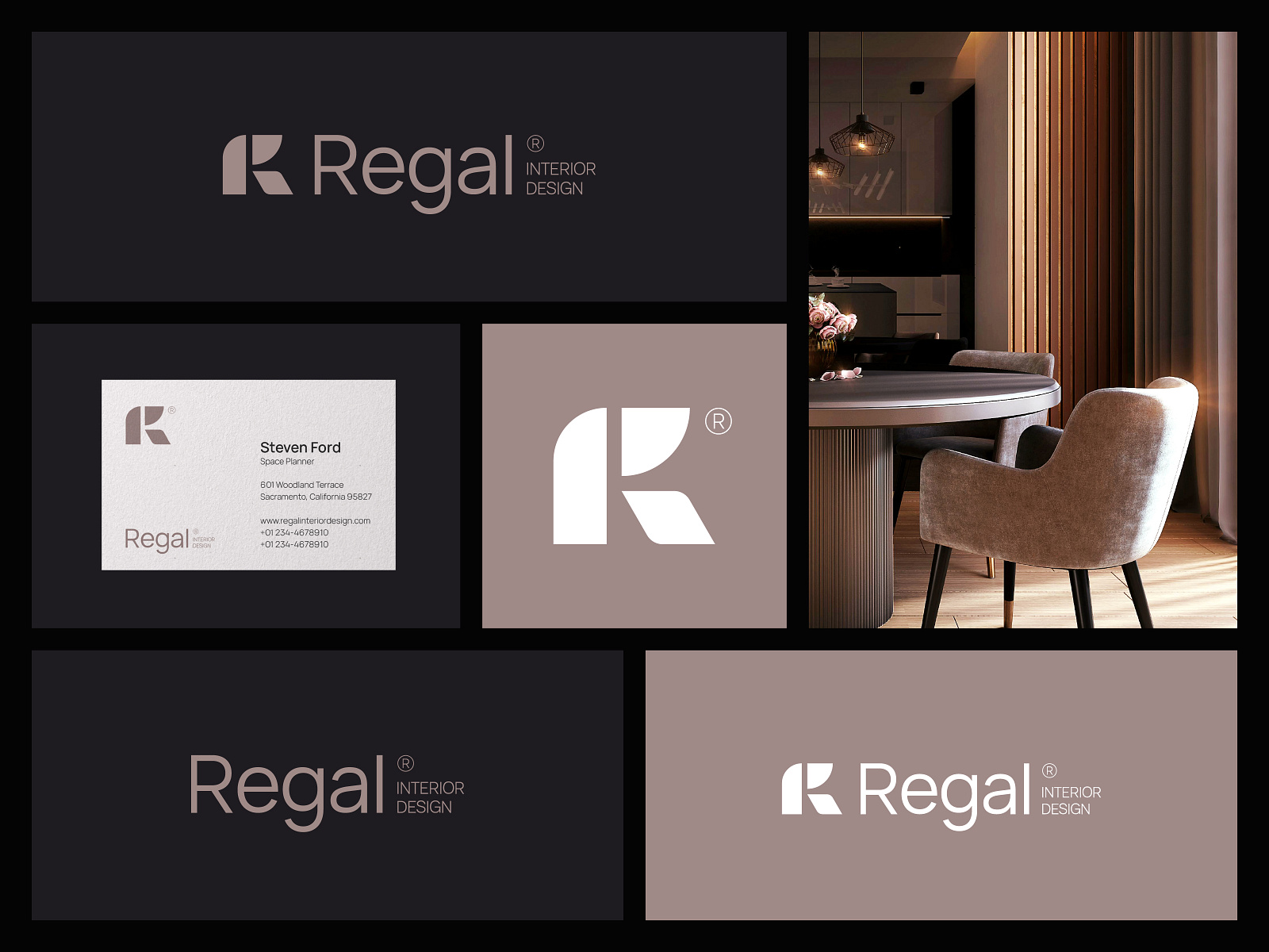 Regal Interior design brand identity | R letter logo by Maisha Sultana ...