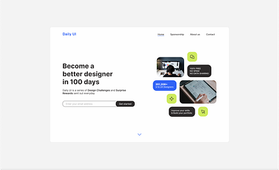 Redesign of Daily UI Website Landing Page daily ui figma interface design landing page product design ui ui design uidesign ux ux design web design