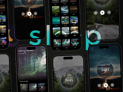 Sleep APP UI/UX Design app design case study design figma graphic design logo ui uiux web design
