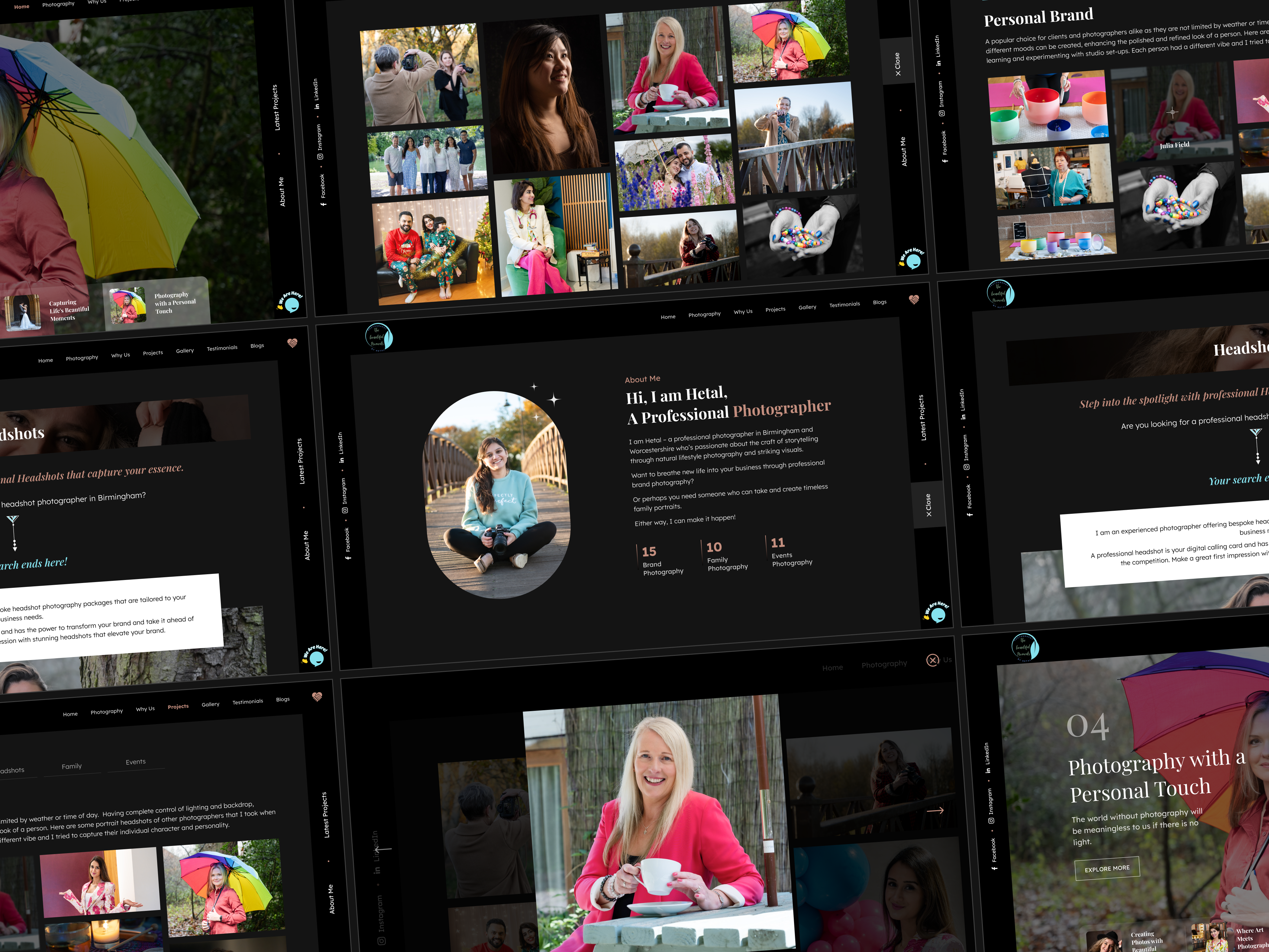 The Beautiful Moments Website beautiful moments capturing moments creative website photographer photography photography website responsive ui design uiux website design