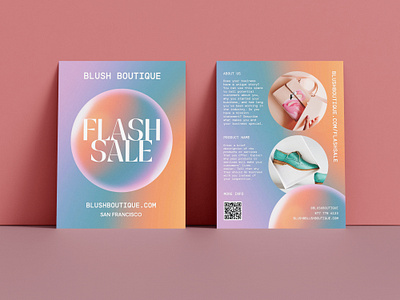 Airbrushed Flash Sale Flyer airbrushed boutique flash sale flyer marketing soft typography